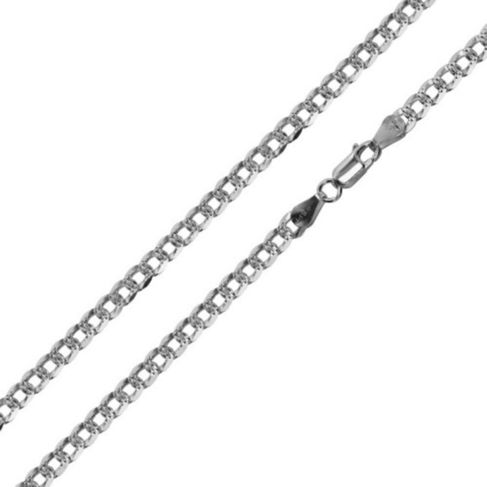 Sterling Silver Diamond Cut Curb 150 Chain 5.2mm
